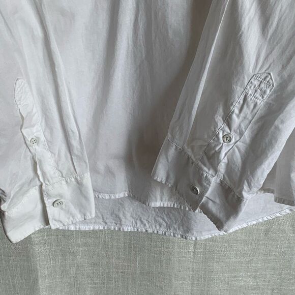 Abstract Button Up Shirt Mens Size L White Black Long Sleeve Y2K Retro GUESS - Picture 9 of 16